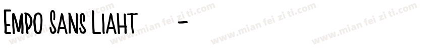 Empo Sans Liaht样品字体转换